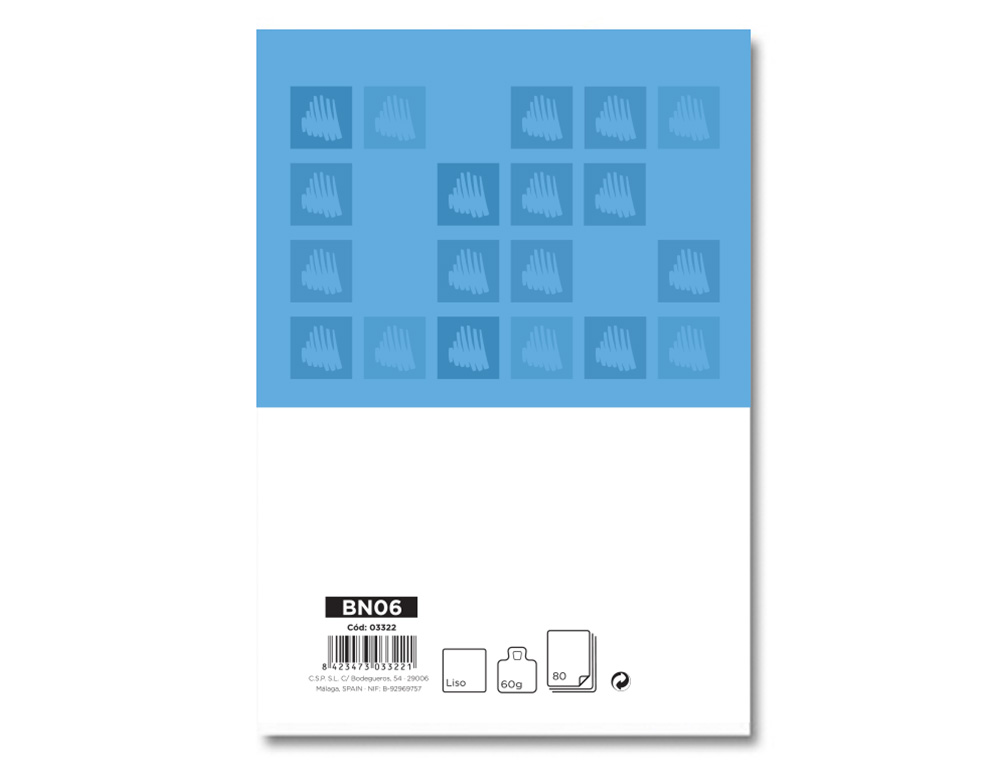 BLOCO DE APONTAMENTOS LIDERPAPEL DIN A6 80 F LISO