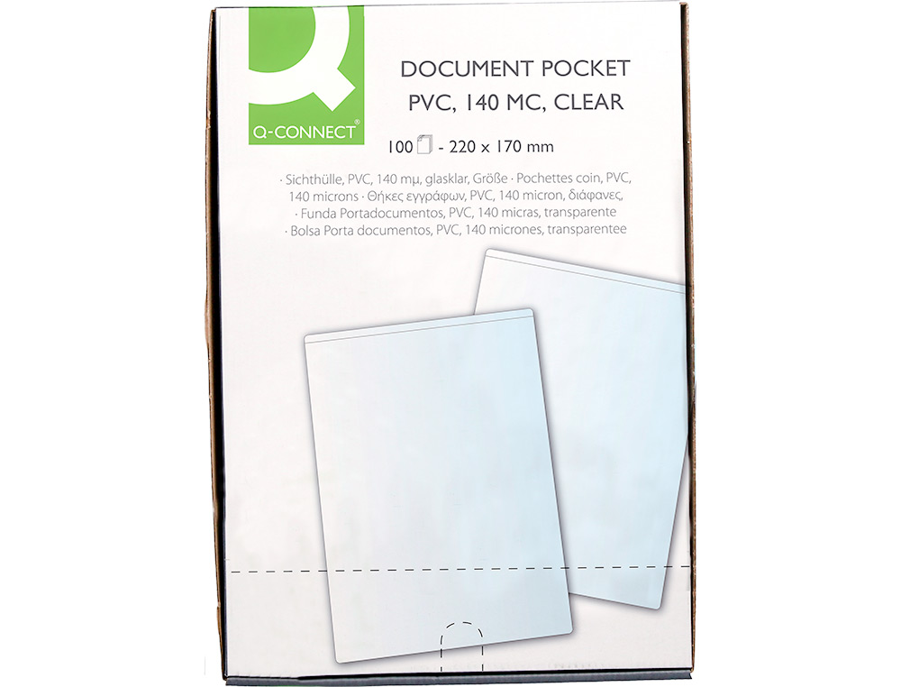 BOLSA PORTACARNET QUARTO 140 MICRONS PVC TRANSPARENTE