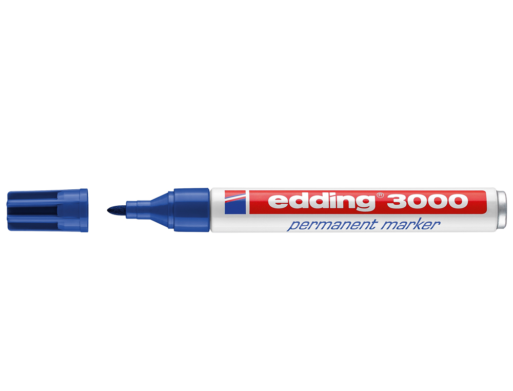 MARCADOR EDDING 3000 AZUL-PONTA REDONDA 3 MM