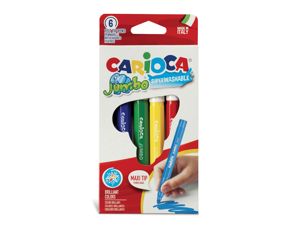 MARCADOR JUMBO CARIOCA 6 UNIDADES