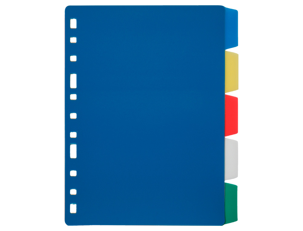 SEPARADORES DE PLASTICO LIDERPAPEL, QUARTO NATURAL, 5 SEPARADORES