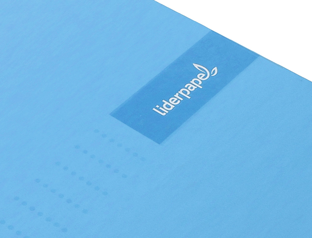 CADERNO ESPIRAL LIDERPAPEL CRAFTY MICRO DIN A4 CAPA FORRADA 120 F 90 GR QUADRICULA 5 MM 5 BANDAS DE CORES 4 CORES CELEST