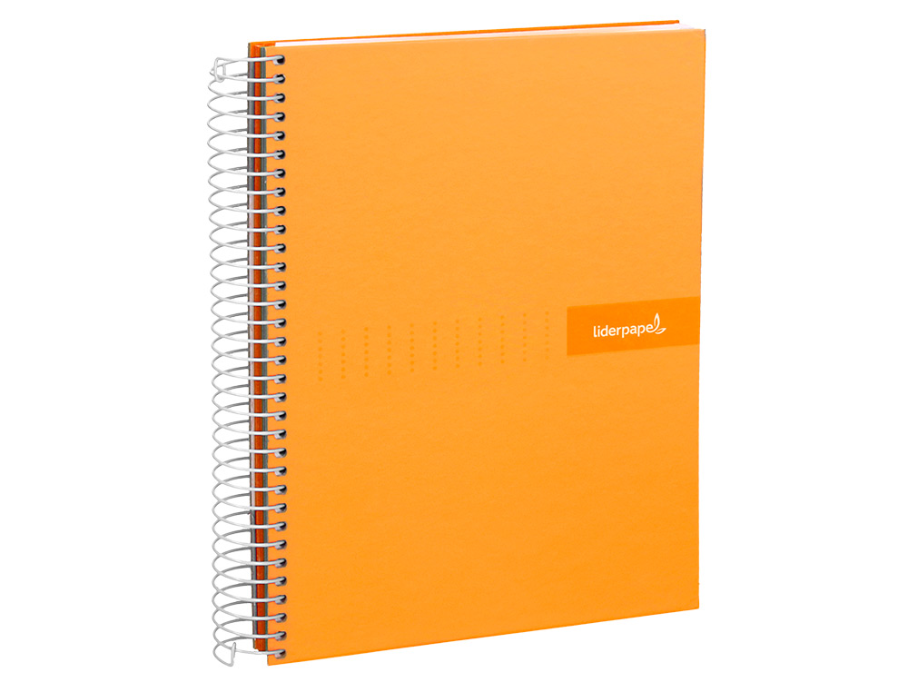 CADERNO ESPIRAL LIDERPAPEL CRAFTY MICRO DIN A4 CAPA FORRADA 120 F 90 GR QUADRICULA 5 MM 5 BANDAS DE CORES 4 CORES COR LA