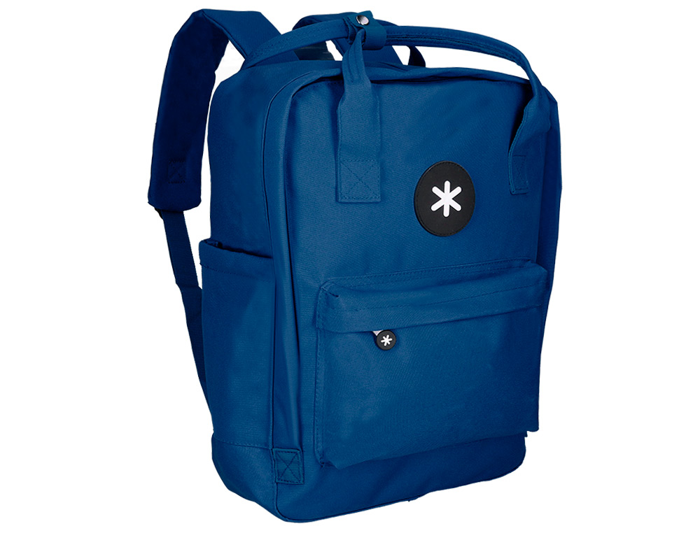 MOCHILA ESCOLAR ANTARTIK COM BOLSO EXTERIOR AZUL MARINHO 270X120X380 CM