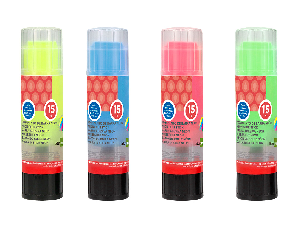 COLA EM STICK LIDERPAPEL 15 GR COR NEON