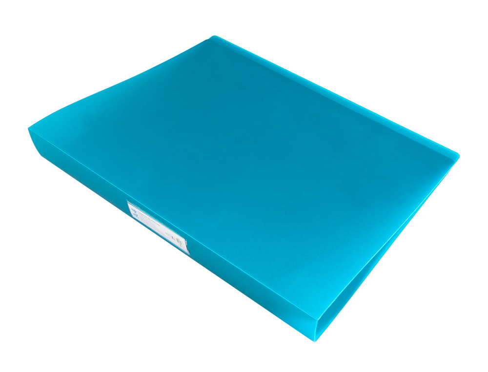 PASTA LIDERPAPEL POLIPROPILENO DIN A4 4 ANEIS 25 MM MISTOS CELESTE OPACO