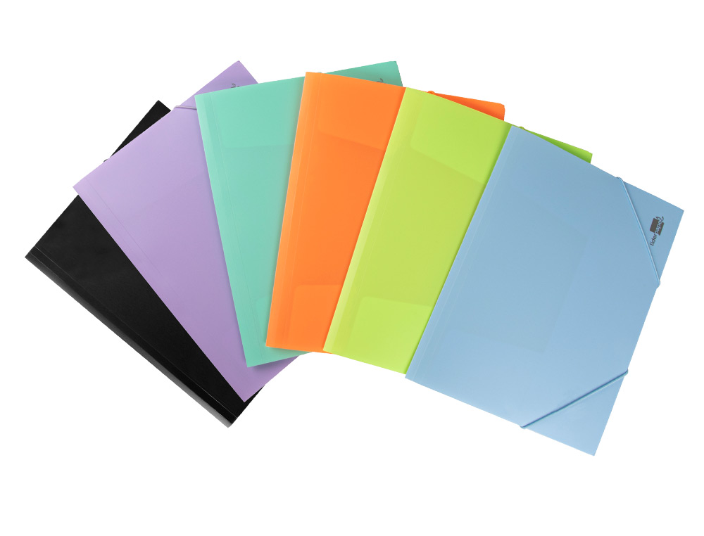 PASTA LIDERPAPEL COM ELASTICOS ABAS POLIPROPILENO DIN A4 LARANJA FLUOR OPACO