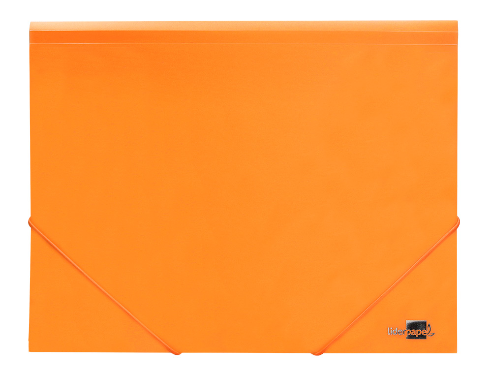 PASTA LIDERPAPEL COM ELASTICOS ABAS POLIPROPILENO DIN A4 LARANJA FLUOR OPACO