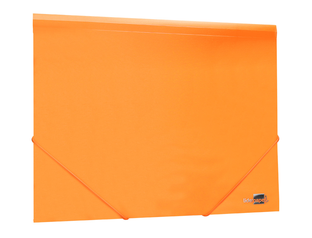 PASTA LIDERPAPEL COM ELASTICOS ABAS POLIPROPILENO DIN A4 LARANJA FLUOR OPACO
