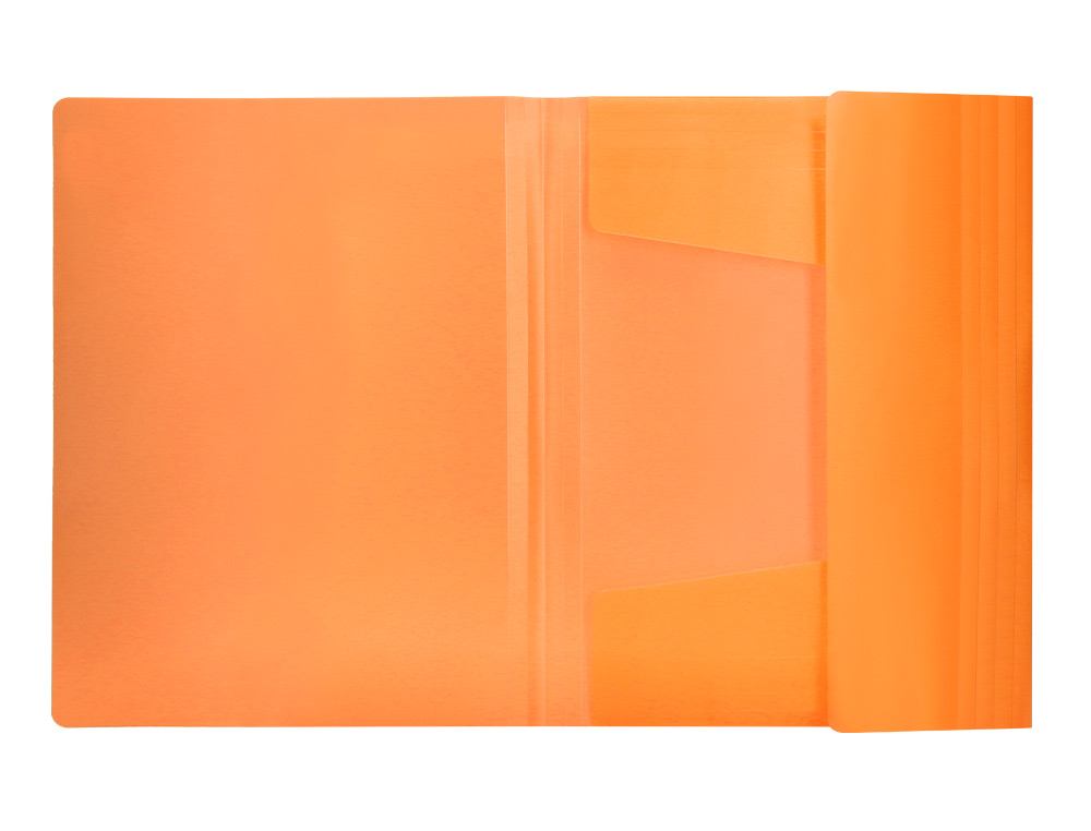 PASTA LIDERPAPEL COM ELASTICOS ABAS POLIPROPILENO DIN A4 LARANJA FLUOR OPACO
