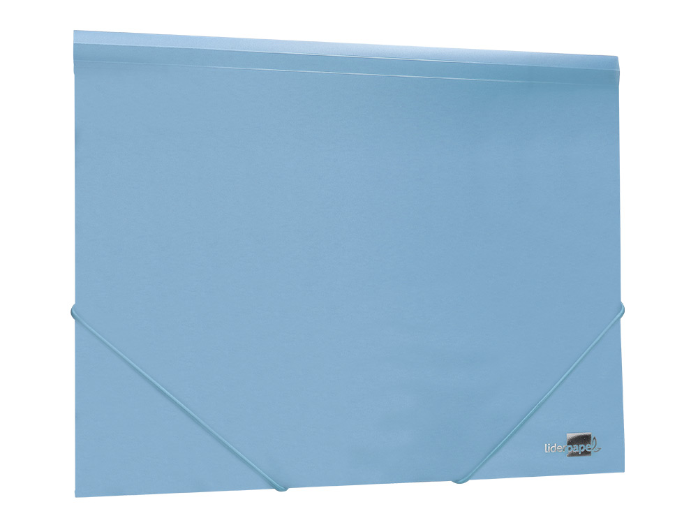 PASTA LIDERPAPEL COM ELASTICOS ABAS POLIPROPILENO DIN A4 CELESTE OPACO