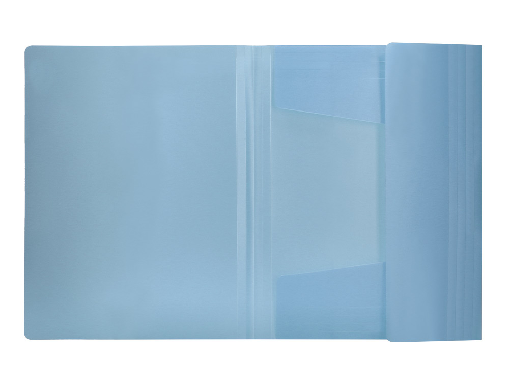 PASTA LIDERPAPEL COM ELASTICOS ABAS POLIPROPILENO DIN A4 CELESTE OPACO