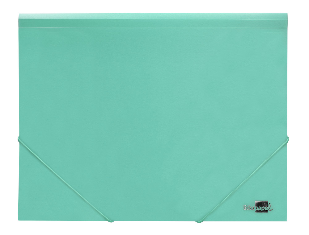PASTA LIDERPAPEL COM ELASTICOS ABAS POLIPROPILENO DIN A4 VERDE MAA OPACO