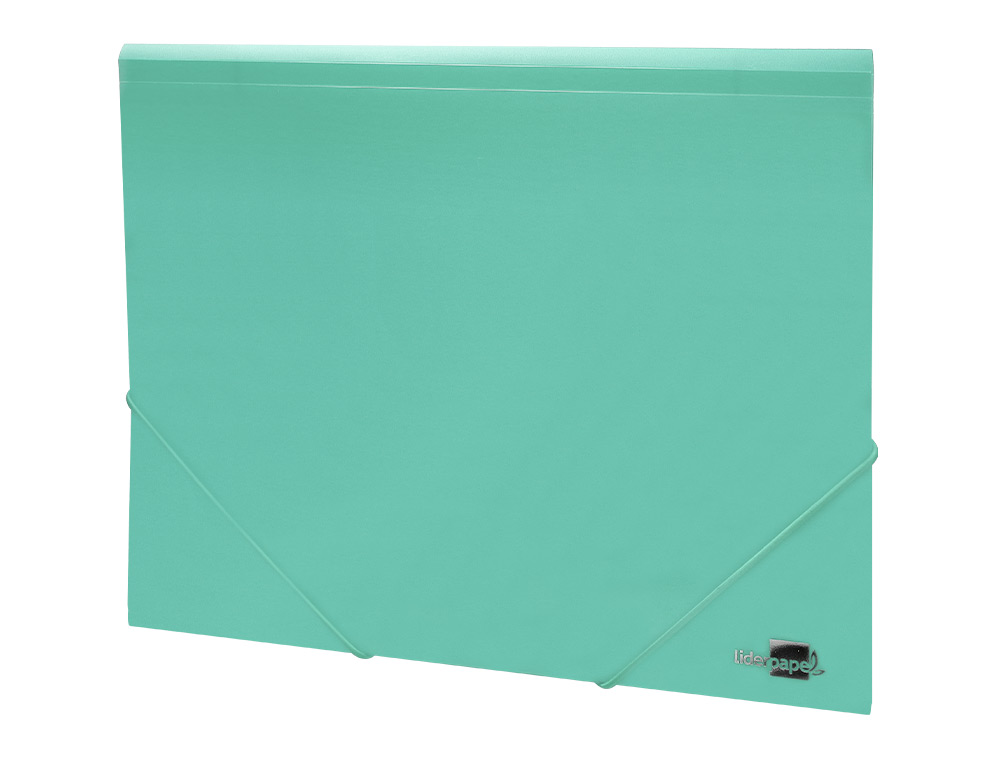 PASTA LIDERPAPEL COM ELASTICOS ABAS POLIPROPILENO DIN A4 VERDE MAA OPACO