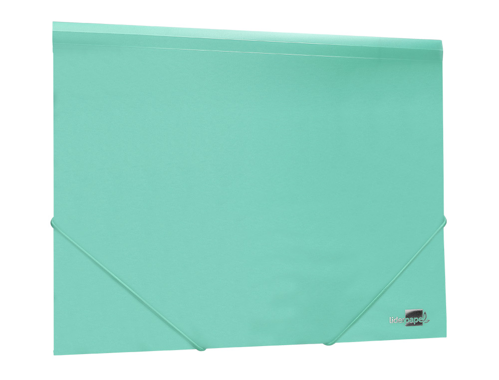 PASTA LIDERPAPEL COM ELASTICOS ABAS POLIPROPILENO DIN A4 VERDE MAA OPACO