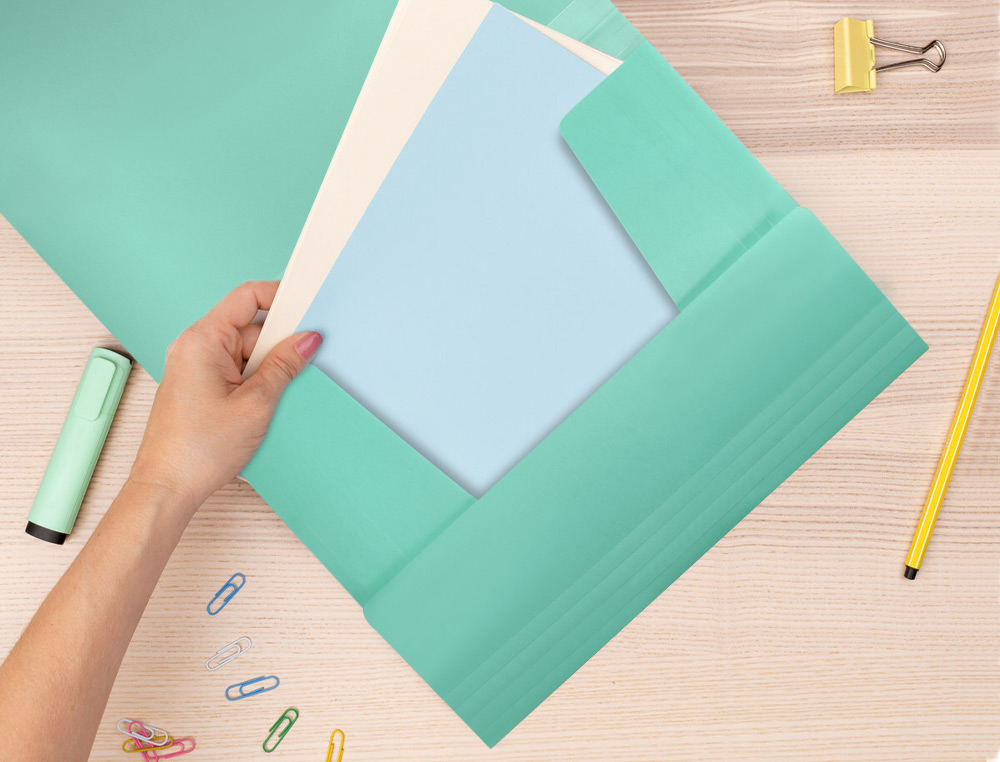 PASTA LIDERPAPEL COM ELASTICOS ABAS POLIPROPILENO DIN A4 VERDE MAA OPACO