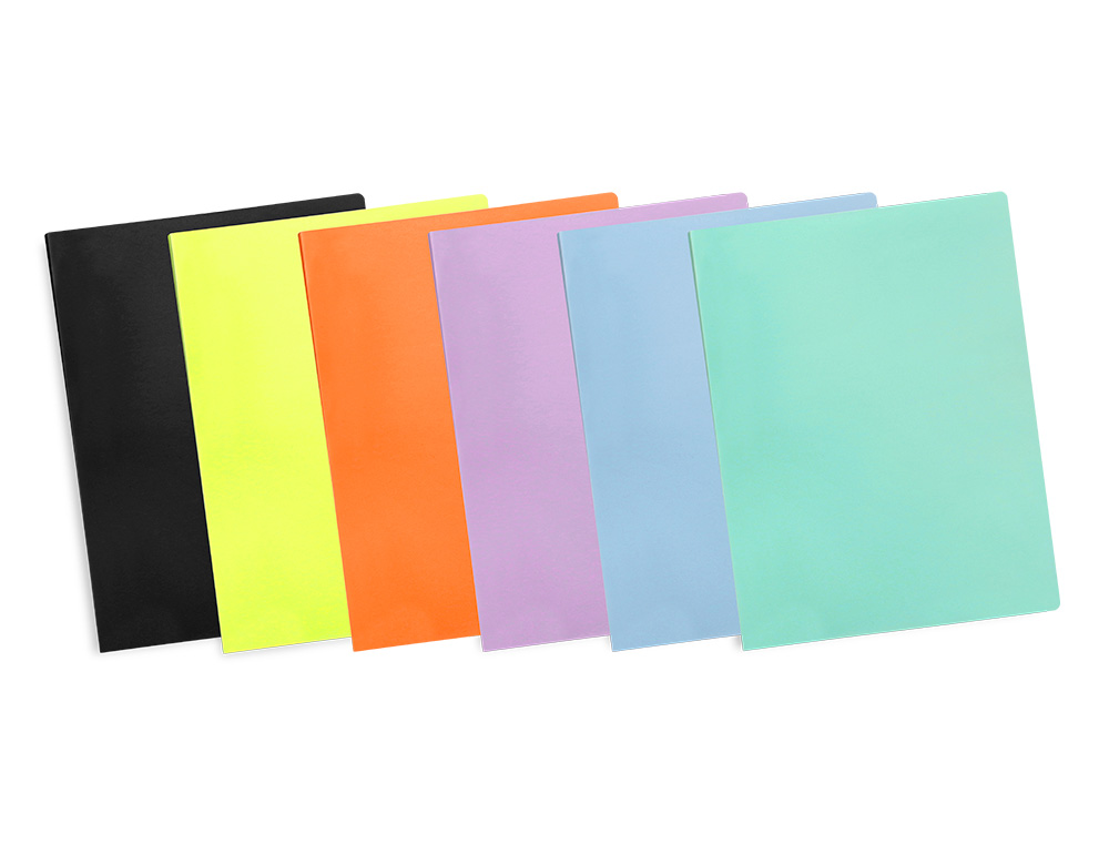 CAPA CATALOGO LIDERPAPEL 10 BOLSAS POLIPROPILENO DIN A4 AMARELO FLUOR OPACO