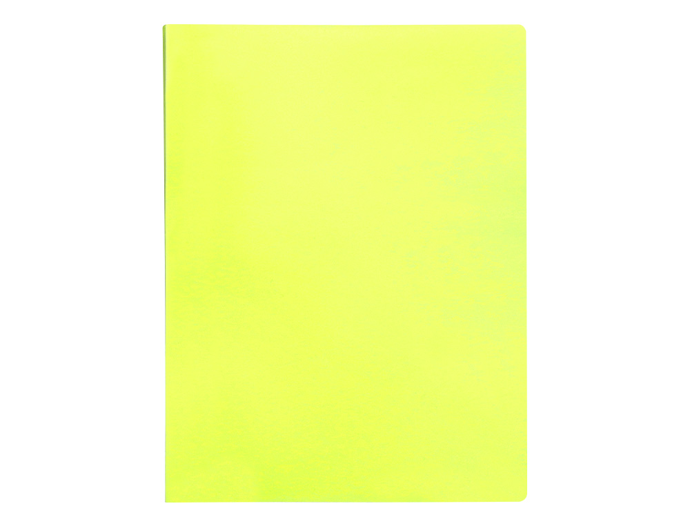 CAPA CATALOGO LIDERPAPEL 10 BOLSAS POLIPROPILENO DIN A4 AMARELO FLUOR OPACO