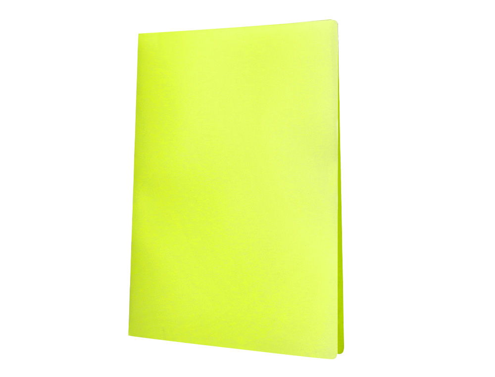 CAPA CATALOGO LIDERPAPEL 10 BOLSAS POLIPROPILENO DIN A4 AMARELO FLUOR OPACO