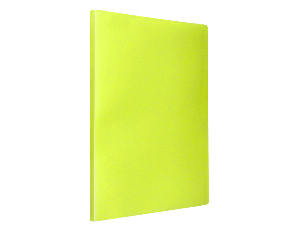 CAPA CATALOGO LIDERPAPEL 10 BOLSAS POLIPROPILENO DIN A4 AMARELO FLUOR OPACO