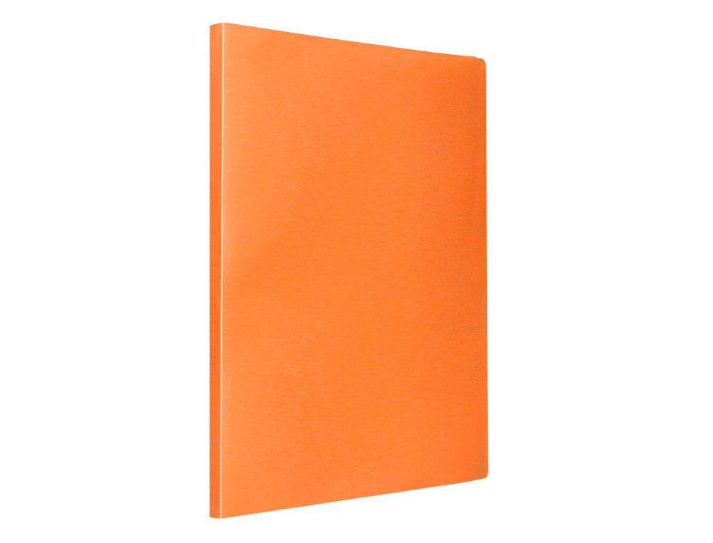 CAPA CATALOGO LIDERPAPEL 20 BOLSAS POLIPROPILENO DIN A4 LARANJA FLUOR OPACO