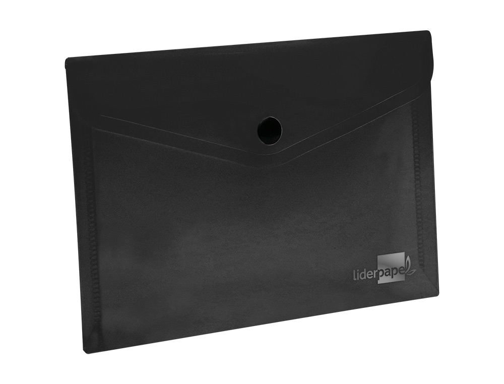 BOLSA PORTA DOCUMENTOS LIDERPAPEL COM MOLA DIN A7 PRETO OPACO