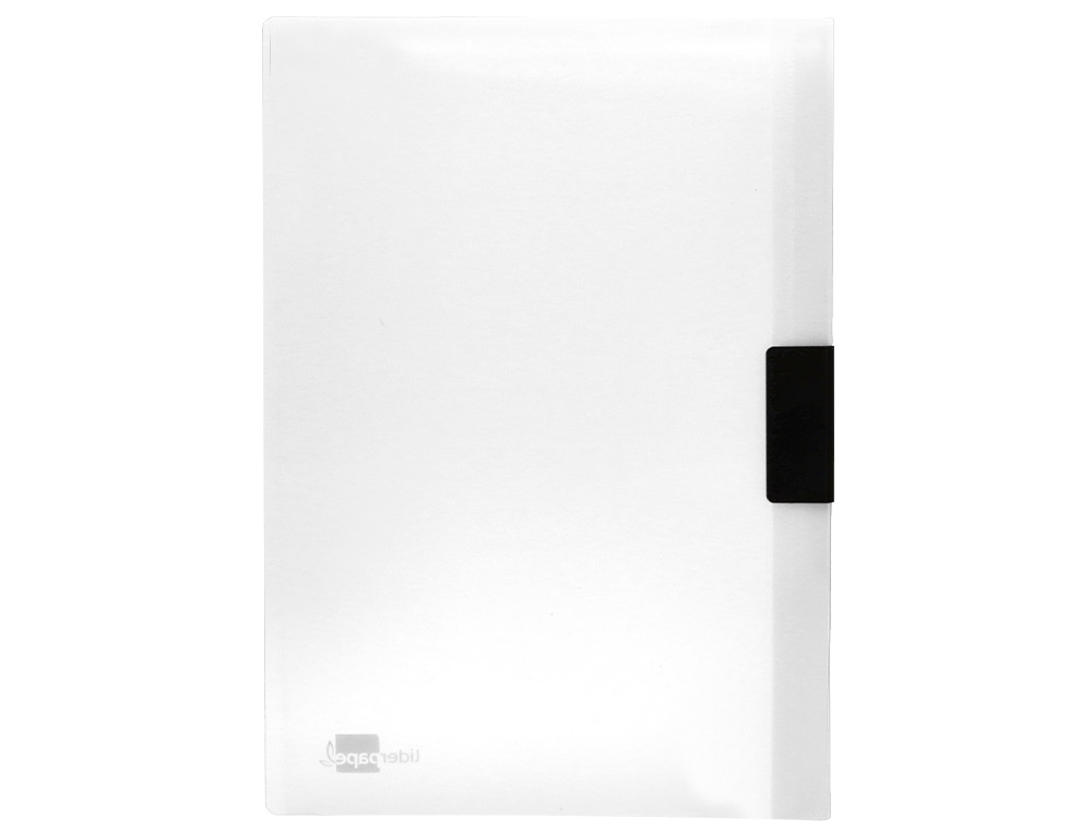 BOLSA DOSSIER LIDERPAPEL COM CLIP LATERAL DIN A4 TRANSPARENTE 60 FOLHAS