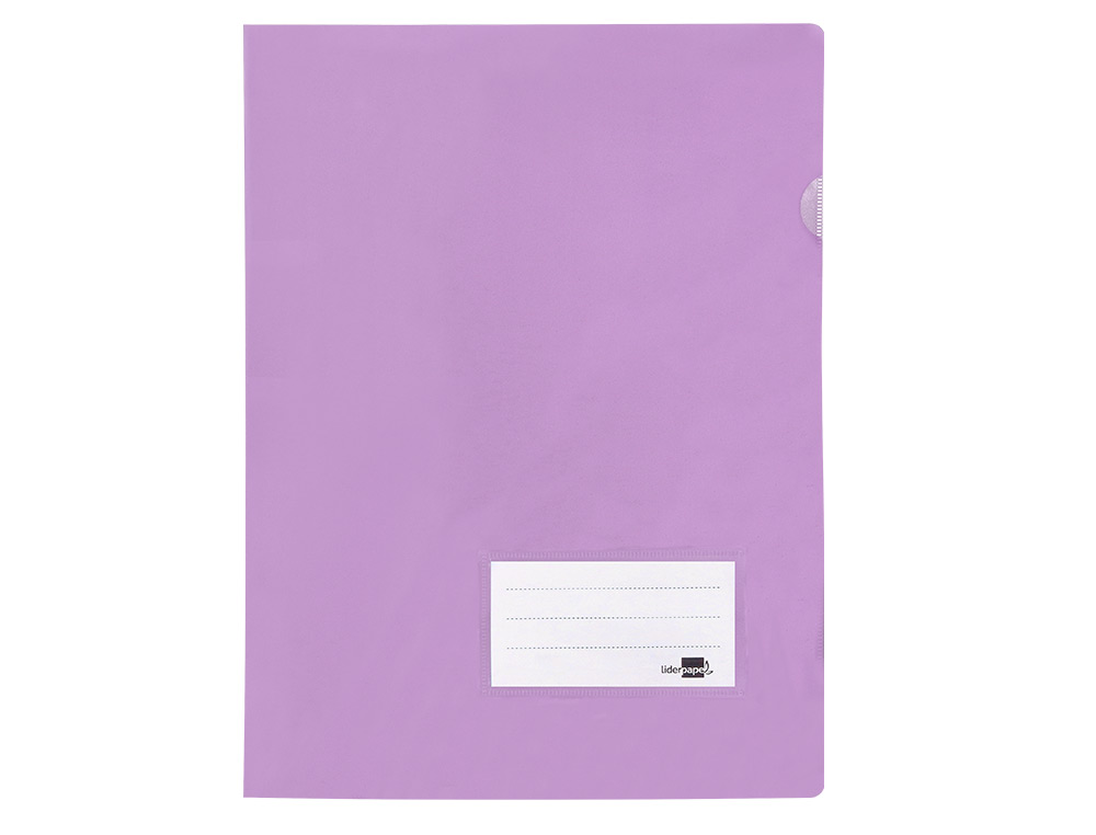 BOLSA DOSSIER LIDERPAPEL DIN A4 POLIPROPILENO 180 MICRONS LAVANDA OPACO 20 FOLHAS