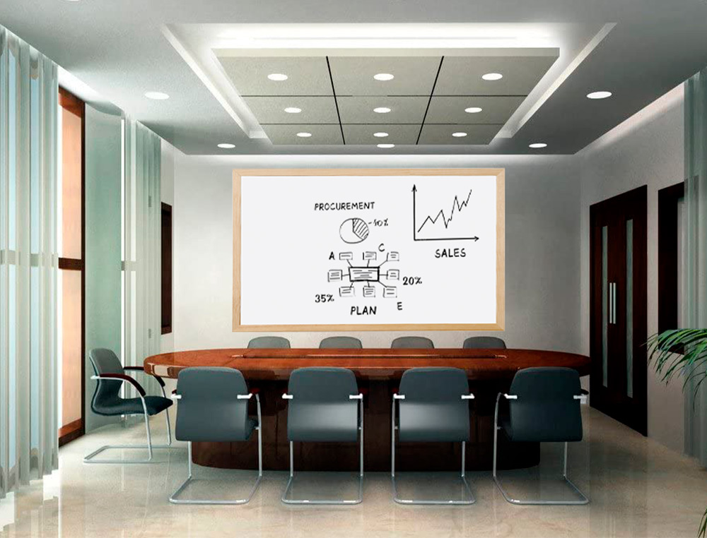 QUADRO BRANCO Q-CONNECT 200X100 CM COM CAIXILHO DE MADEIRA