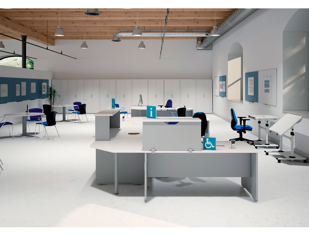 APOIO DE SECRETARIA ROCADA VALIDO PARA MESAS WORK METAL EXECUTIVE 100X30X40 CM ACABAMENTO AN02 CINZA/CINZA