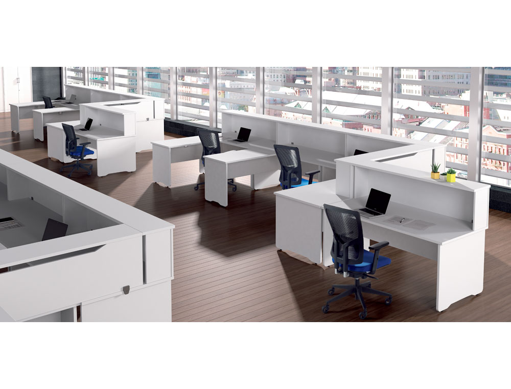 APOIO DE SECRETARIA ROCADA VALIDO PARA MESAS WORK METAL EXECUTIVE 200X30X40 CM ACABAMENTO AA01 FAIA/FAIA