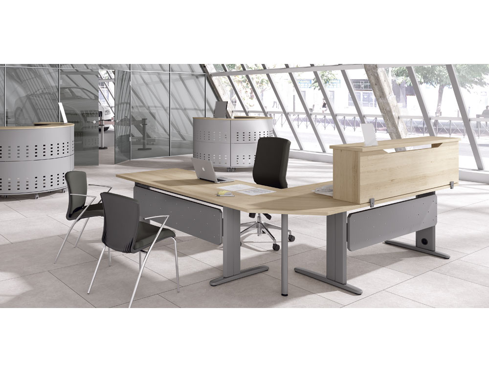 APOIO DE SECRETARIA ROCADA VALIDO PARA MESAS WORK METAL EXECUTIVE 200X30X40 CM ACABAMENTO AA01 FAIA/FAIA