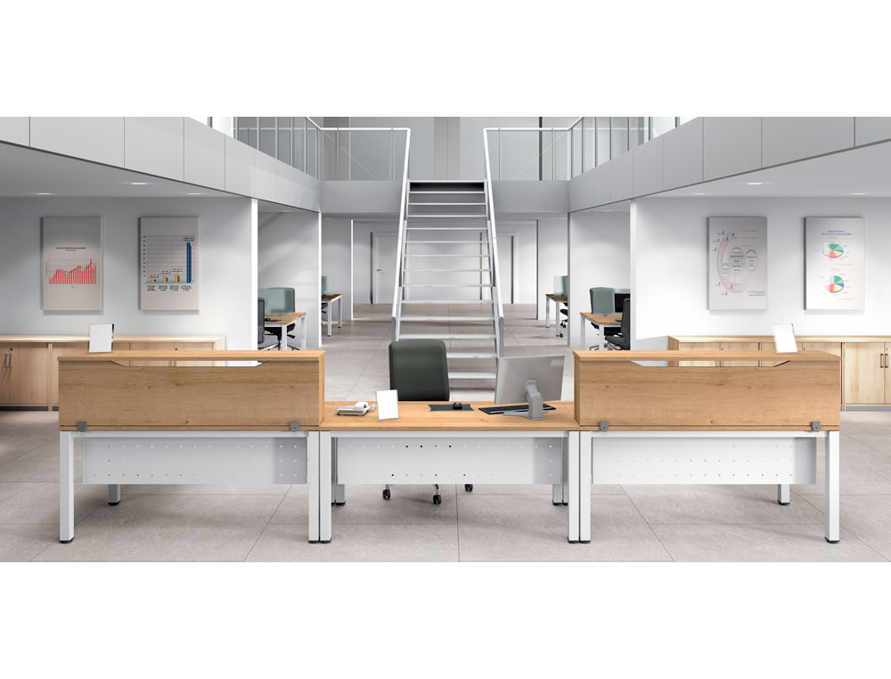 APOIO DE SECRETARIA ROCADA VALIDO PARA MESAS WORK METAL EXECUTIVE 200X30X40 CM ACABAMENTO AA01 FAIA/FAIA