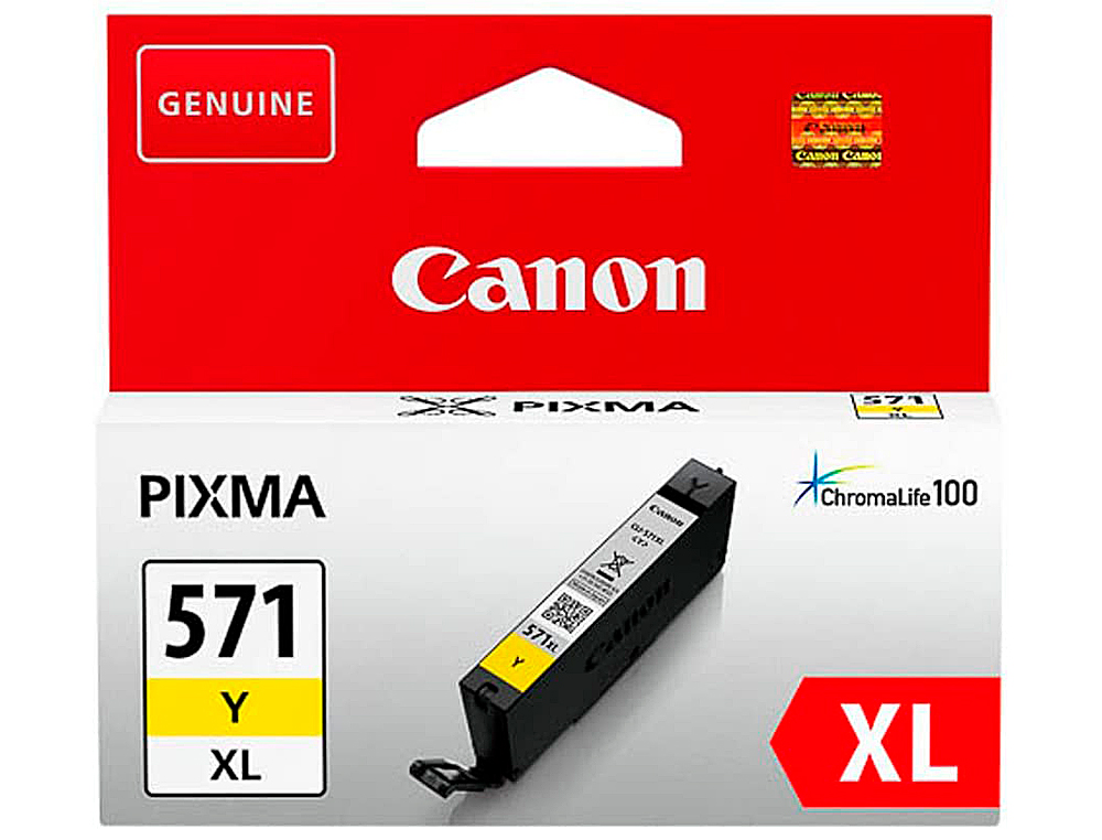 TINTEIRO CANON CLI-571XL AMARELO PIXMA MG6852 / TS6050 / TS 8050