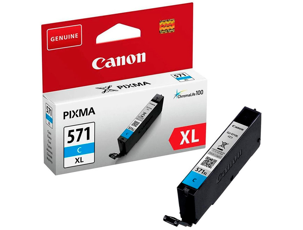 TINTEIRO CANON CLI-571XL CIAN PIXMA MG6852 / TS6050 / TS 8050