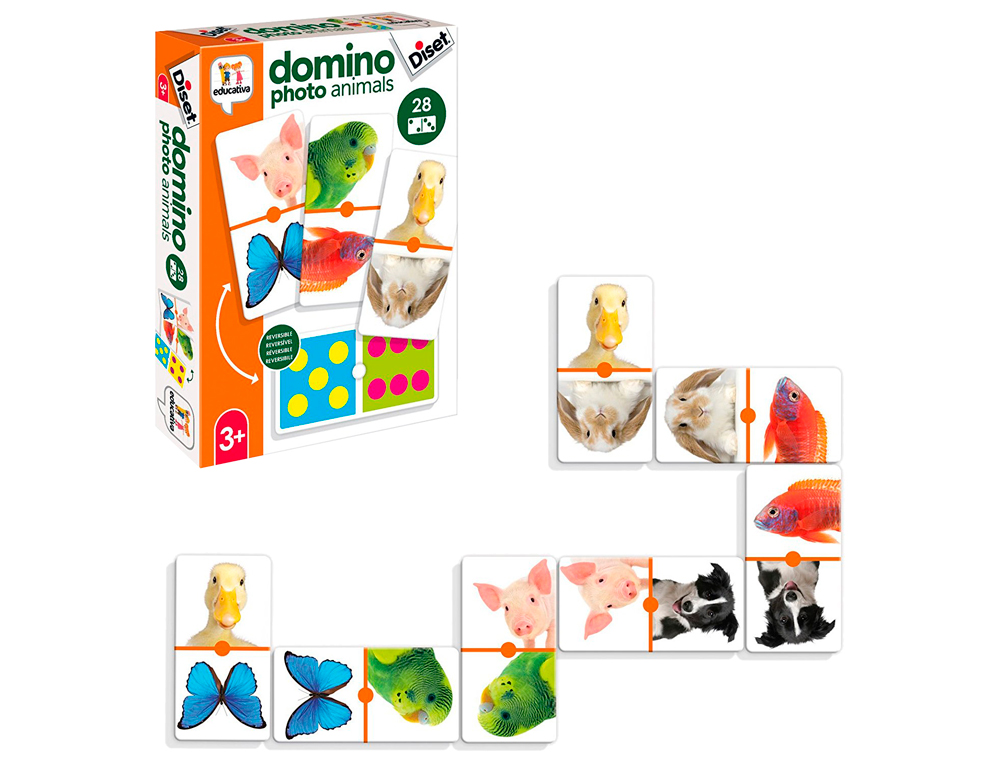 JOGO DISET EDUCATIVO DOMINO PHOTO ANIMALS