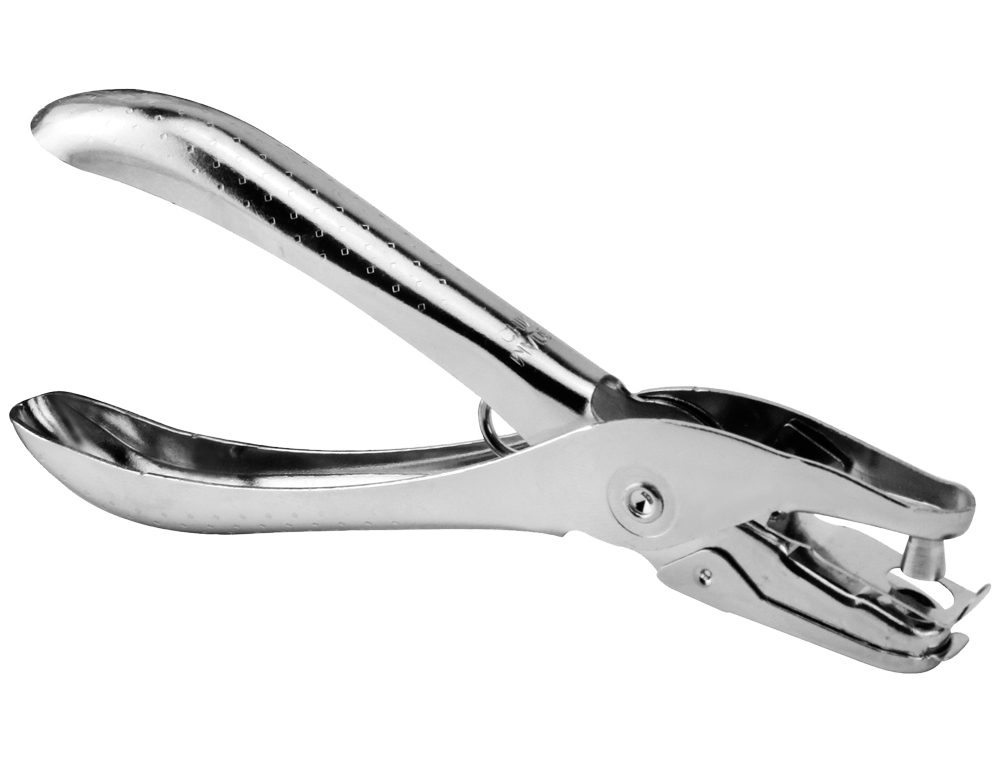FURADOR Q-CONNECT DE ALAVANCA METALICO CROMADO 1 FURO ABERTURA 6 MM CAPACIDADE 6 FOLHAS