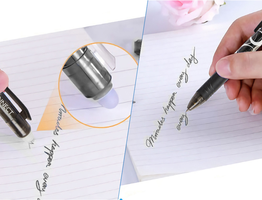 ESFEROGRAFICA Q-CONNECT RETRATIL APAGAVEL 0,7 MM COR PRETO