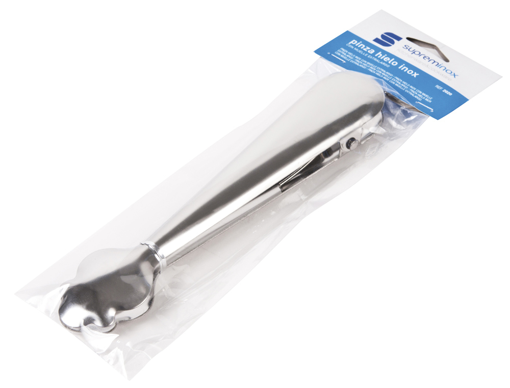 TENAZ PARA GELO SUPREMINOX EM ACO INOXIDAVEL 19 CM