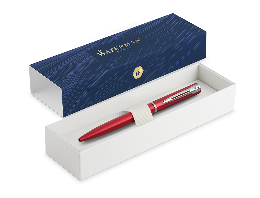 ESFEROGRAFICA WATERMAN ALLURE LACADA VERMELHO EM ESTOJO DE OFERTA