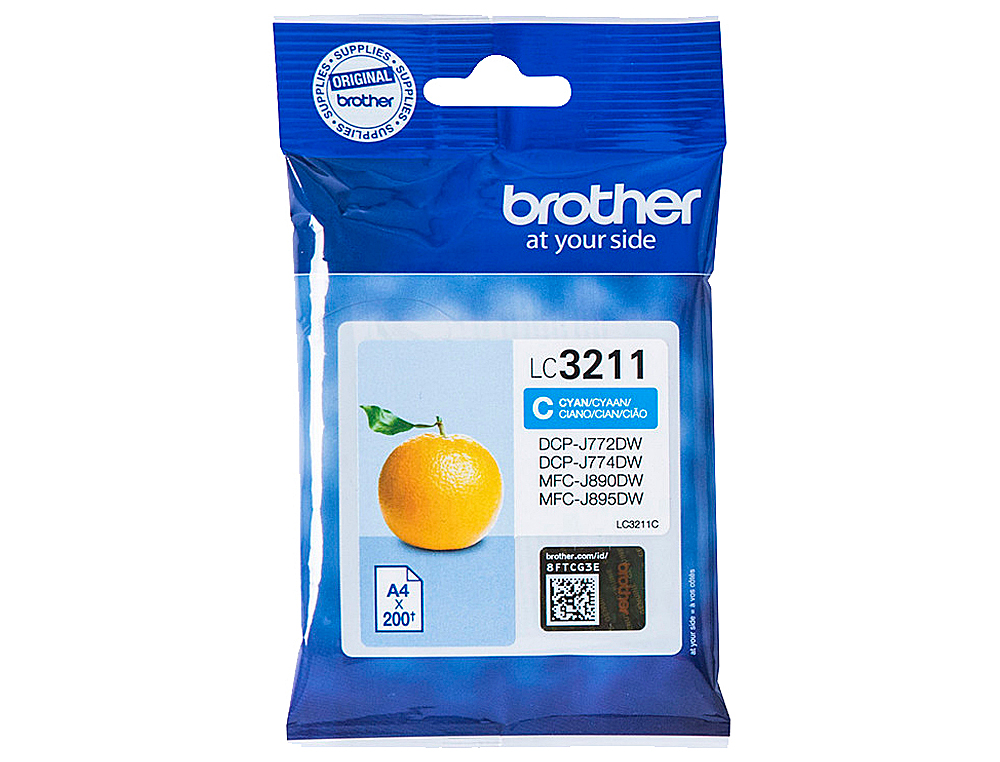 TINTEIRO BROTHER LC3211C DCP-J572 / DCP-J772 / DCP-J774 / MFC-J890 / MFC-J895 CIAN 200 PAG