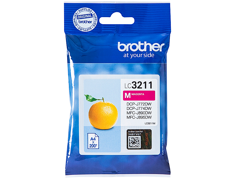 TINTEIRO BROTHER LC3211M DCP-J572 / DCP-J772 / DCP-J774 / MFC-J890 / MFC-J895 MAGENTA 200 PAG