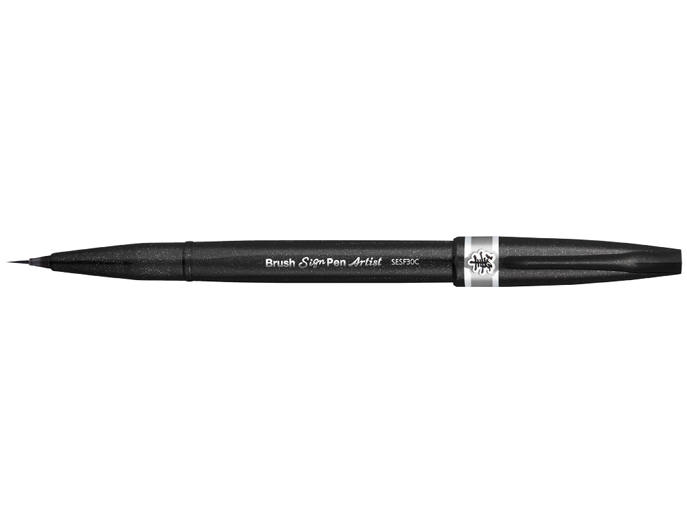CANETA PINCEL PENTEL ARTIST COR CINZA