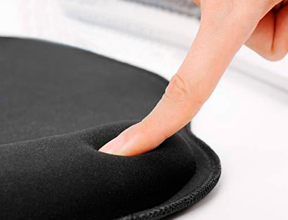 TAPETE PARA RATO Q-CONNECT COM APOIO DE PULSOS ERGONOMICA DE GEL COR PRETO