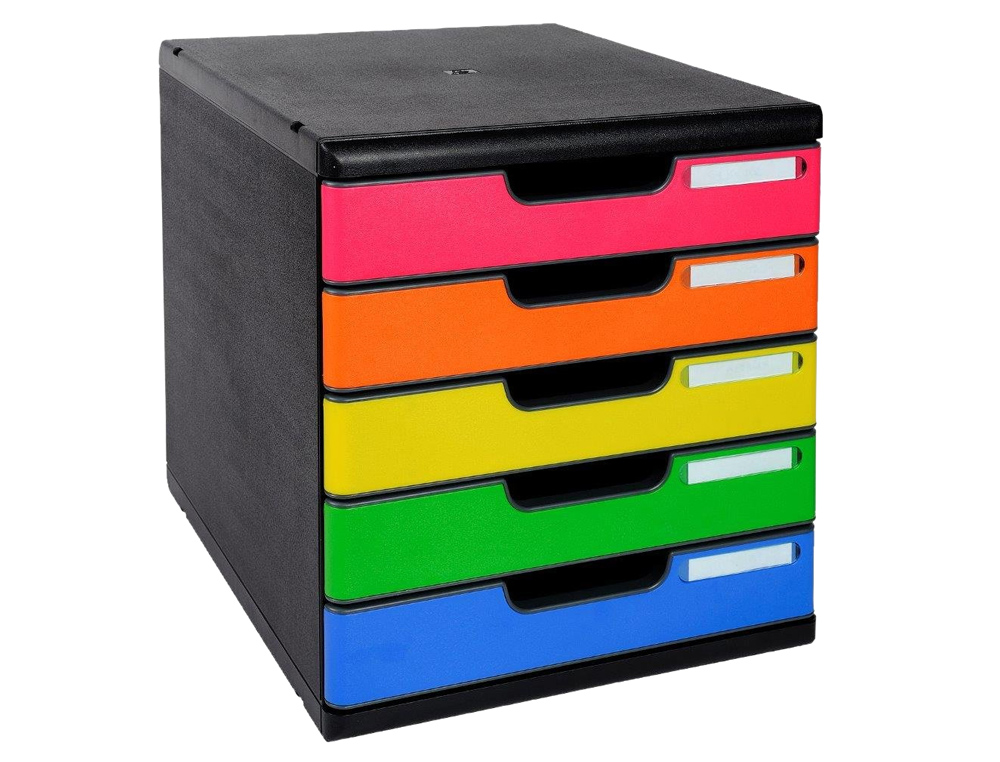 BLOCOS CLASSIFICADORES DE SECRETARIA EXACOMPTA IDERAMA ARLEQUIN 5 GAVETAS MULTICOLORES 350X288X320 MM