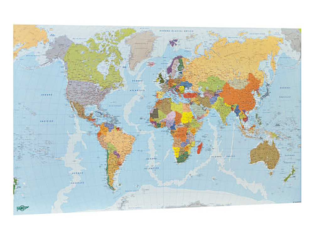 MAPA PAREDE FAIBO PLASTIFICADO ENROLADO 83X138 CM