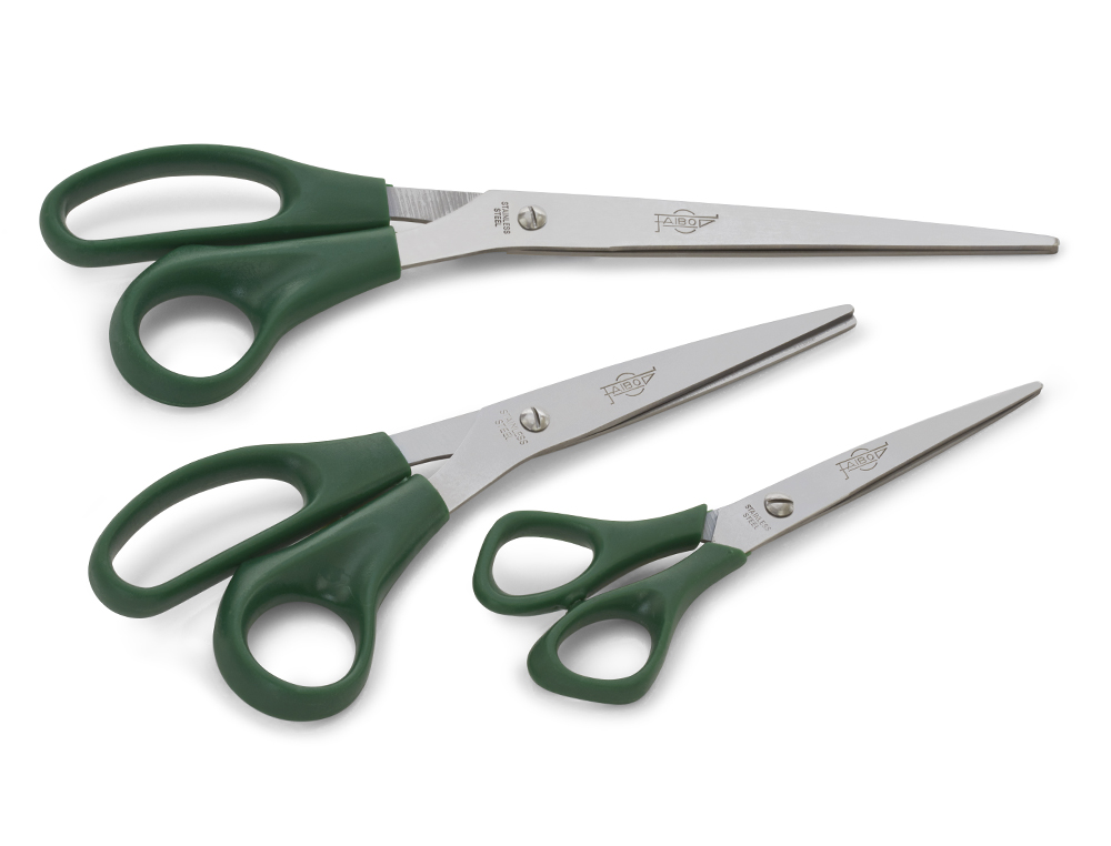 TESOURA DE ESCRITORIO FAIBO EM ACO INOXIDAVEL 25 CM ERGONOMICA EM BLISTER