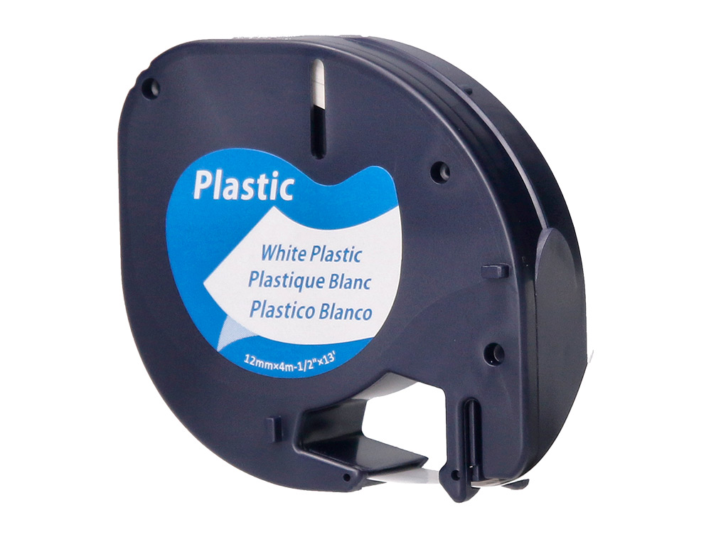 FITA Q-CONNECT 12MM X 4MT PRETA-BRANCA PEROLA PARA MAQUINA LETRATAG