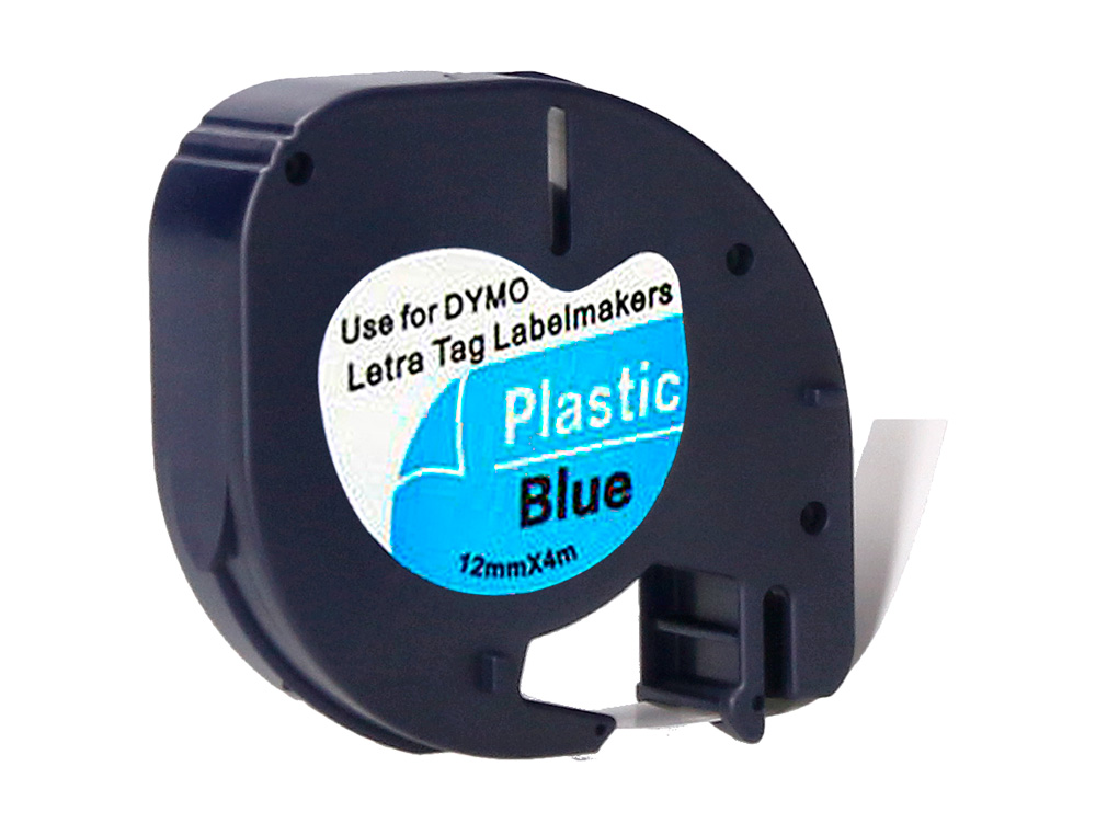 FITA Q-CONNECT 12MM X 4MT PRETA-ULTRA AZUL PARA MAQUINA LETRATAG