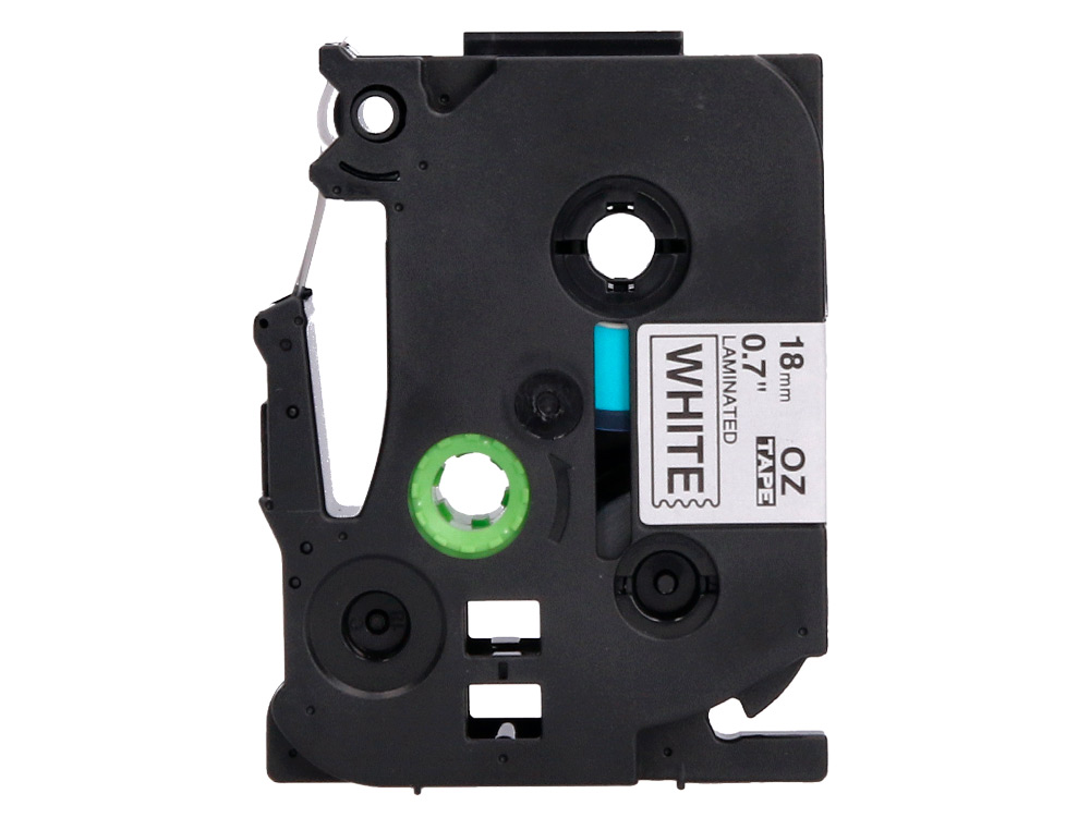FITA Q-CONNECT TZE-241 BRANCA-PRETA 18MM COMPRIMENTO 8 MT